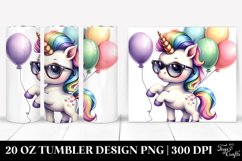 Cute Baby Unicorn as Johny Bravo | 20 Oz Tumbler Product Image 1