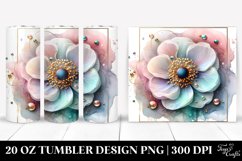 Glossy Anemone with Clipart 20 Oz Tumbler Product Image 1