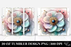Glossy Anemone with Clipart 20 Oz Tumbler Product Image 1