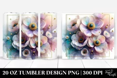 Glossy Anemone with Clipart 20 Oz Tumbler Product Image 1