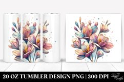 Pastel Wooden Stained Freesia|20 oz Tumbler Product Image 1