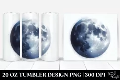 Simple Moon Digital Painting | 20 oz Tumbler Product Image 1