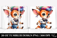 Cute Baby Deer Running Tumbler | 20 oz Tumbler Product Image 1