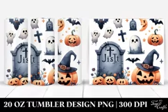Simple Funny Halloween Clipart with Tombstone 20 Oz Tumbler Product Image 1