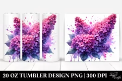 Glossy Lilac Watercolor Splash | 20 Oz Tumbler Product Image 1