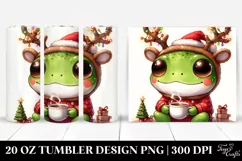 Cute Baby Frog with Tea Cup, 20 Oz Tumbler Product Image 1
