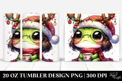 Cute Baby Frog with Tea Cup, 20 Oz Tumbler Product Image 1