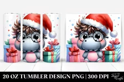 Baby Hippo Dressed for Winter, 20 Oz Tumbler Product Image 1