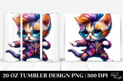 Colorful Bird with Sunglasses 20 Oz Tumbler Product Image 1