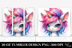 Cute Baby Unicorn with Cool Haircut | 20 Oz Tumbler Product Image 1
