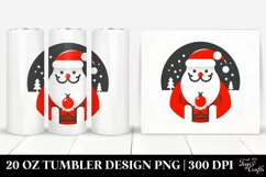 Simple Vintage Christmas Santa Clipart, High-Res 20 Oz Product Image 1