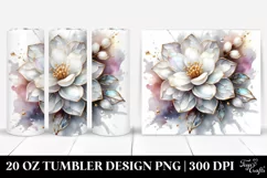 Shiny Jasmine with Golden Insertions | 20 Oz Tumbler Product Image 1