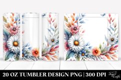 Colorful Abstract Daisy Frame | 20 Oz Tumbler Product Image 1