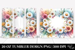 Colorful Abstract Daisy Frame | 20 Oz Tumbler Product Image 1