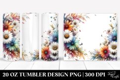 Colorful Abstract Daisy Frame | 20 Oz Tumbler Product Image 1