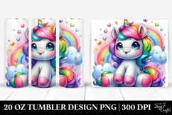 sitting funny Cute Unicorn | 20 oz Tumbler Product Image 1
