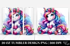 Funny Sitting Cute Unicorn | 20 oz Tumbler Product Image 1