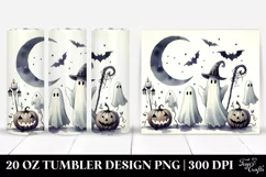Simple Vintage Halloween Ghost Tumbler | 20 oz Tumbler Product Image 1