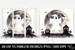 Simple Vintage Halloween Ghost Tumbler | 20 oz Tumbler Product Image 1