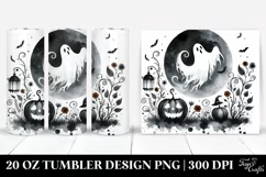 Simple Vintage Halloween Ghost Tumbler | 20 oz Tumbler Product Image 1