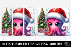 Baby Octopus with Christmas Lights 20 Oz Tumbler Product Image 1