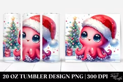 Baby Octopus with Christmas Lights 20 Oz Tumbler Product Image 1