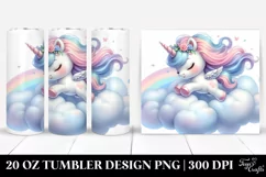 Cute Baby Unicorn Dancing in the Clouds | 20 Oz Tumbler Product Image 1