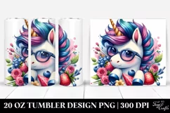 Playful Cute Unicorn 20 Oz Tumbler Product Image 1