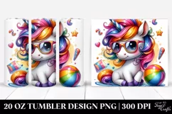 Dancing Unicorn with Whimsical Haircut Clipart Product Image 1