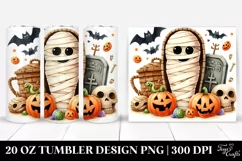 Funny Halloween Clipart with Mummy's Tomb 20 Oz Tumbler Product Image 1