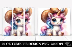 Cute Baby Unicorn in Style | 20 Oz Tumbler Product Image 1