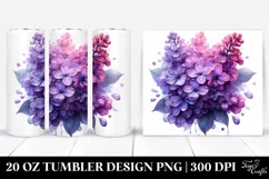y Lilac Watercolor Tumbler Product Image 1