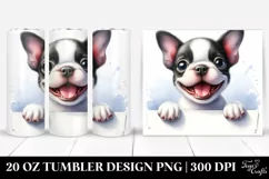 Colorful Boston Terrier Smiling | 20 Oz Tumbler Product Image 1