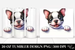 Colorful Boston Terrier Smiling | 20 Oz Tumbler Product Image 1