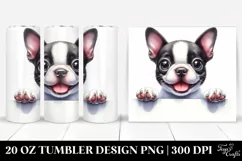 Colorful Boston Terrier Smiling | 20 Oz Tumbler Product Image 1