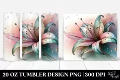 Abstract Lily Design, High-Quality 20 Oz Tumbler Product Image 1