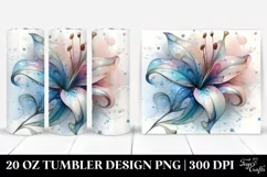 Abstract Lily Design, High-Quality 20 Oz Tumbler Product Image 1