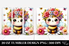 Watercolor Sitting Bee 20 Oz Tumbler Product Image 1