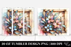 Abstract Stained Lobelia 20 Oz Tumbler Product Image 1