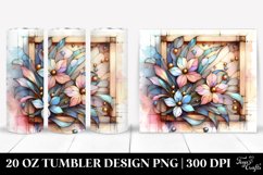 Abstract Stained Lobelia 20 Oz Tumbler Product Image 1