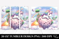 Cute Baby Unicorn Riding on a Comet | 20 Oz Tumbler Product Image 1