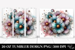 Glossy Cosmos with Golden Insertions | 20 Oz Tumbler Product Image 1
