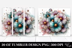 Glossy Cosmos with Golden Insertions | 20 Oz Tumbler Product Image 1