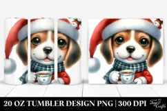 Baby Beagle with Santa Hat, 20 Oz Tumbler Product Image 1