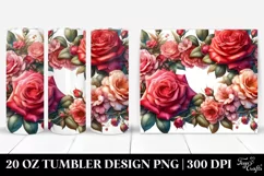 Colorful Rose Frame Tumbler | 20 oz Tumbler Product Image 1