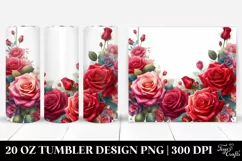Colorful Rose Frame Tumbler | 20 oz Tumbler Product Image 1