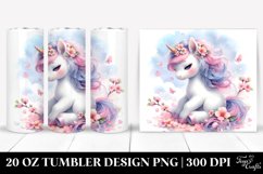 Cute Baby Unicorn in Style | 20 Oz Tumbler Product Image 1