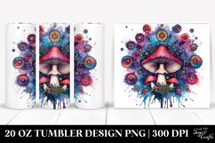 Vibrant Celestial Mushroom Clipart 20 Oz Tumbler Product Image 1