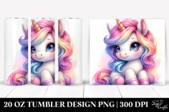 Cute Baby Unicorn in Style | 20 Oz Tumbler Product Image 1