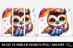 Proud Owl Posing, Transparent 20 Oz Tumbler Product Image 1